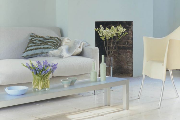 Get the look: a fresh, cool, contemporary interior using blue and white