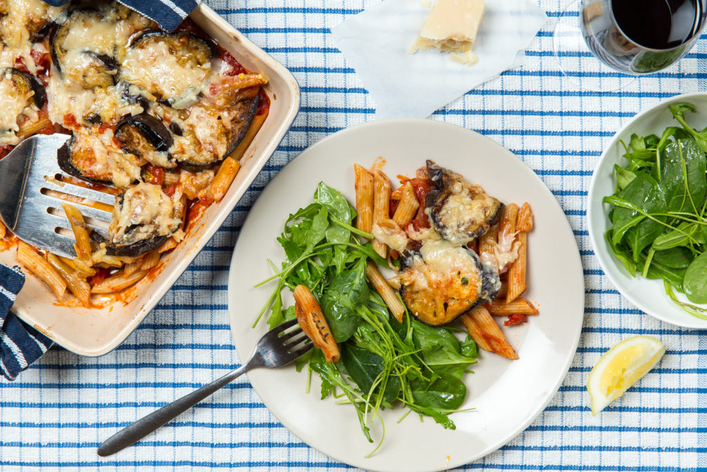 grilled-aubergine-and-penne-bake