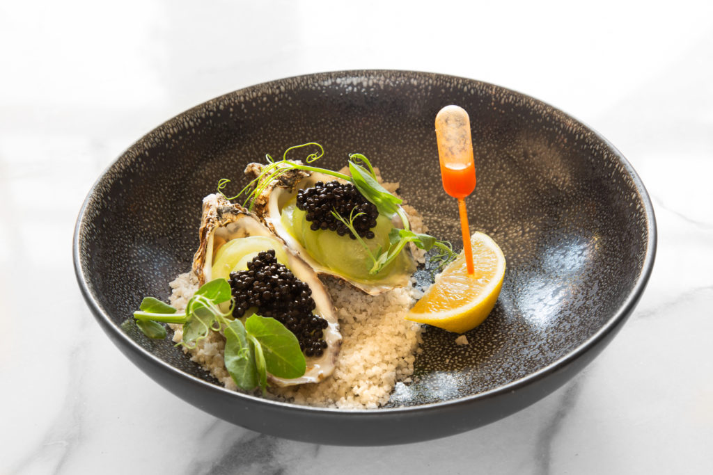 carlingford-lough-rock-oysters-with-cucumber-and-caviar