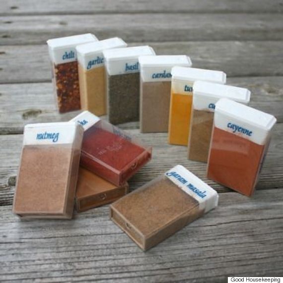 home hack for spices; tic tac boxes