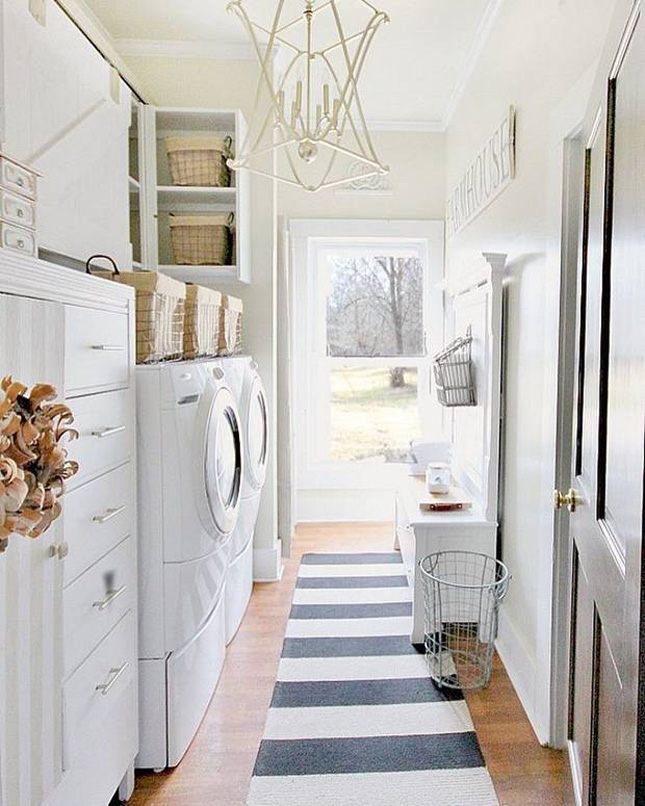 Light and bright laundry room