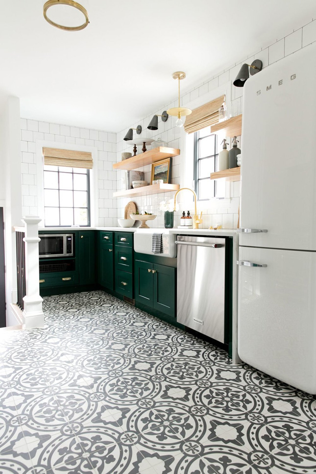 11 patterned kitchen  floors  that got it so right 