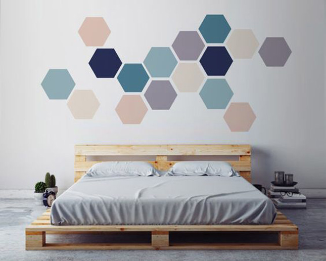 Geometric wall stickers from Etsy.com