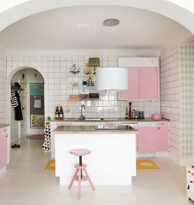 pink kitchens inspiration