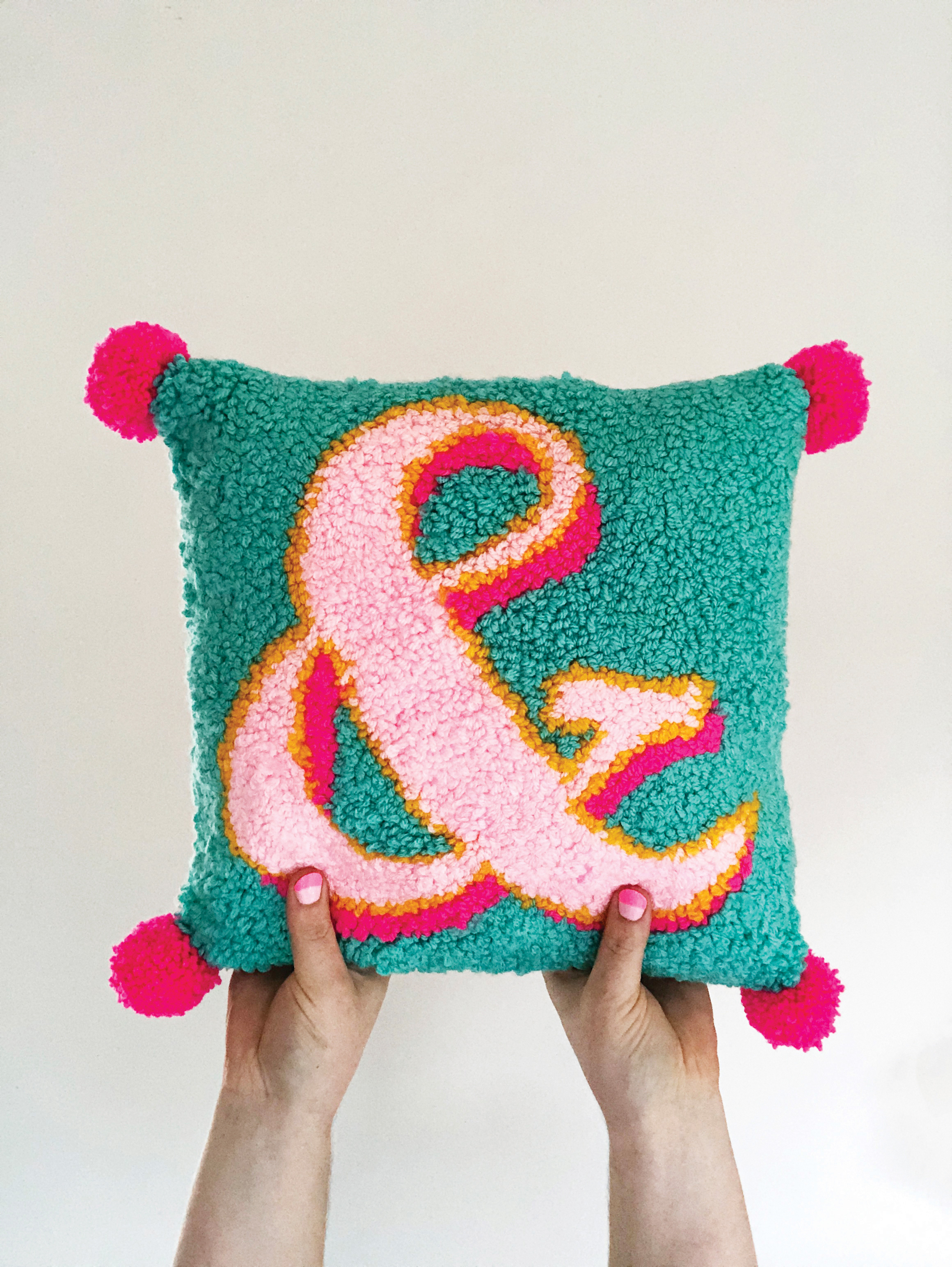 punch needle DIY cushion