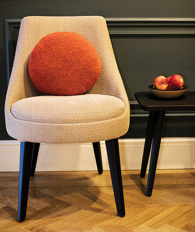 Knitted Stool Cushions by Claire-Anne O'Brien