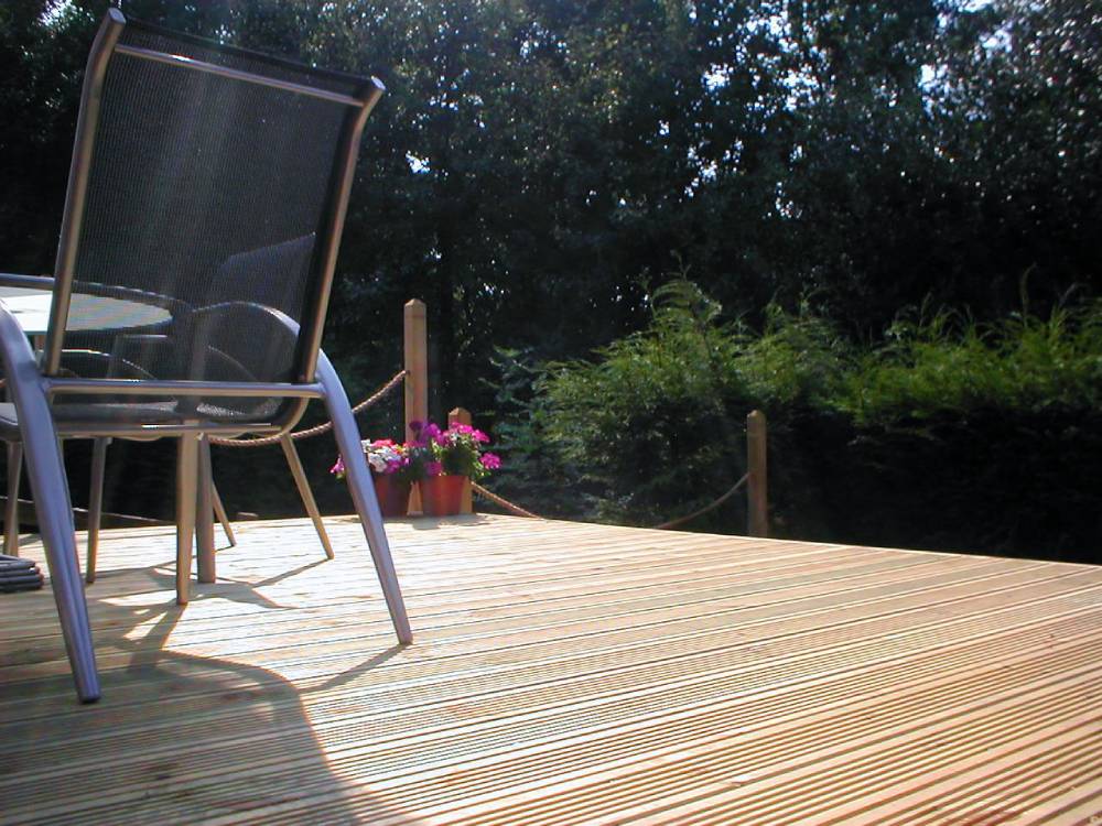 Noyeks Newmans’ pressure treated Scandinavian Spruce decking 