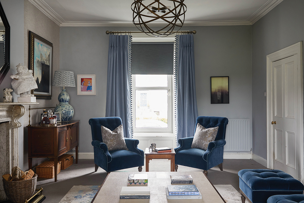 Image of the living room in Sara Cosgrove's home, H&H Jan-Feb22