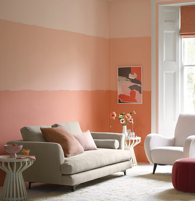 Image of pink colour selections of Benjamin Moore paint