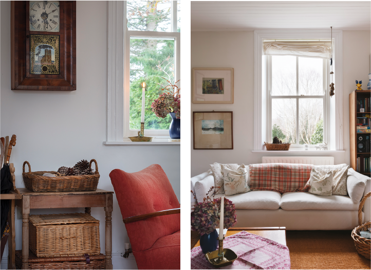 Image of the living room in the renovated cottage of Jens Bachem, H&H Mar-Apr22