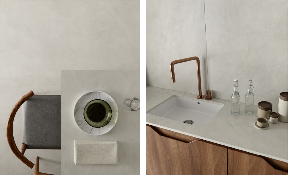 Images of Cosentino's Dekton Kraftizen in Argentium