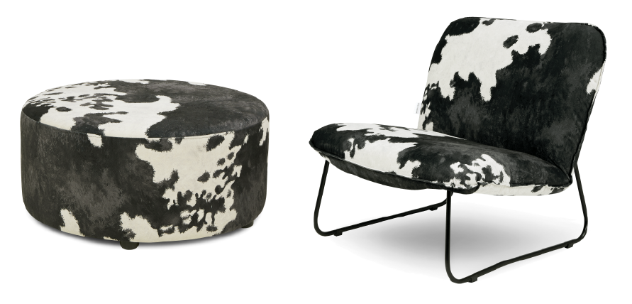 Image of DFS Cherish Accent Chair, and Freedom Round Footstool