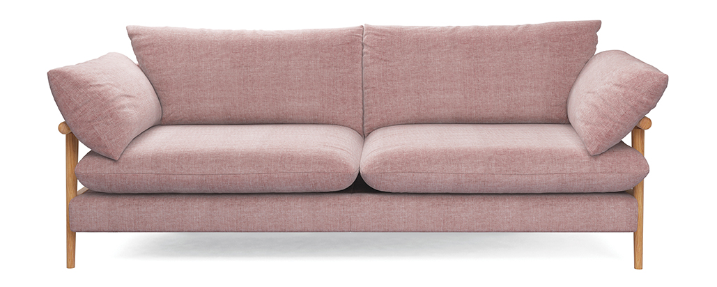 Image of DFS French Connection Hoxton 3 seater sofa in Hoxton Plain Rose