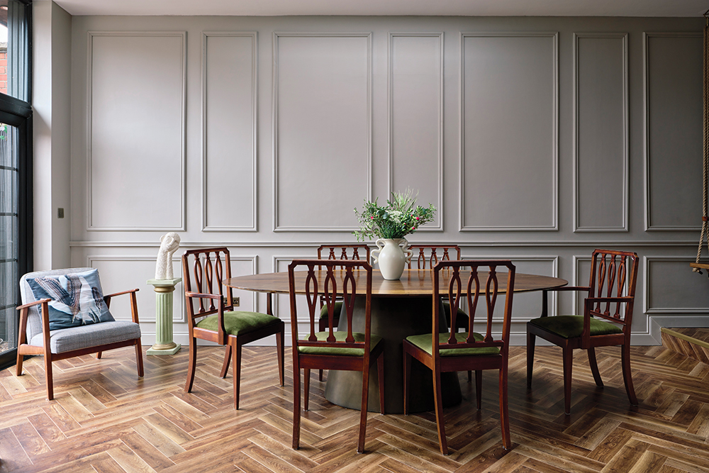 Image of dining room of Michelle and Gabriel Ramsey's house, House and Home magazine