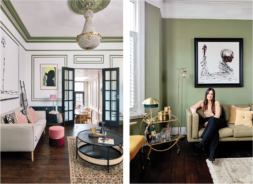 Images of living room of Michelle and Gabriel Ramsey's house, House and Home magazine