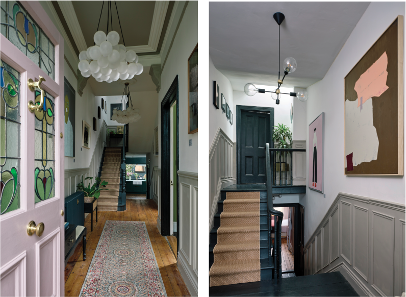 Images of hallway of Michelle and Gabriel Ramsey's house, House and Home magazine
