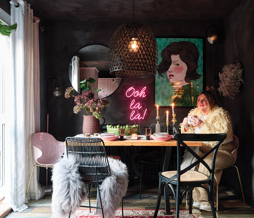 Image of the open-plan dining room in Donna Wilson's Belfast home