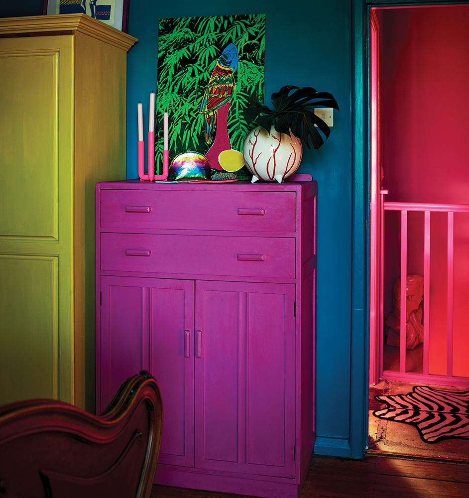 Painted cabinet image from Be Bold with Colour & Pattern by Emily Henson