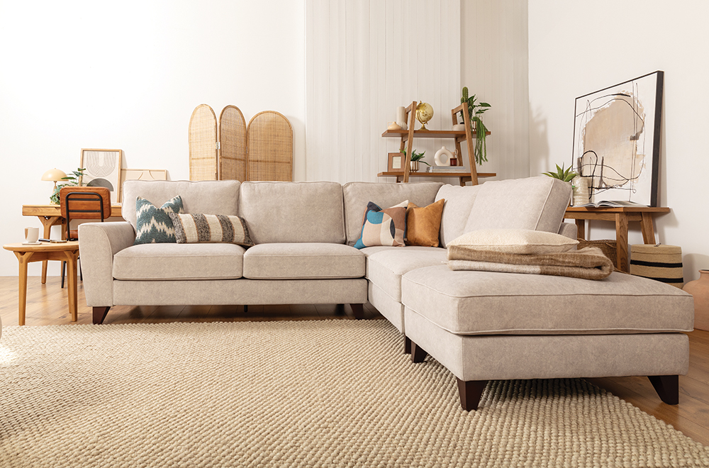 Image of EZLiving Orson Resilient Fabric Corner Sofa