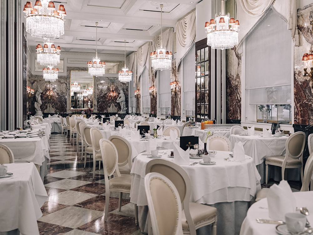 Image of the Marble Hall at the Hotel Sacher, Vienna
