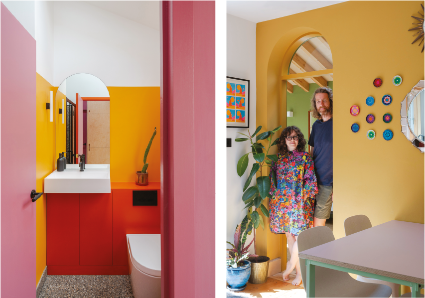 Images of colourful rooms seen in Colour Home by Home Milk