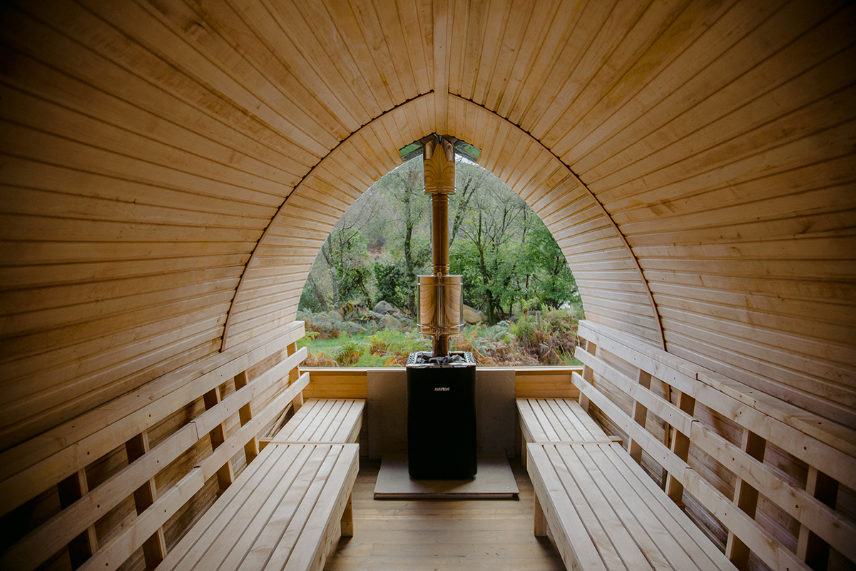 Image of the outdoor sauna at The Deerstone