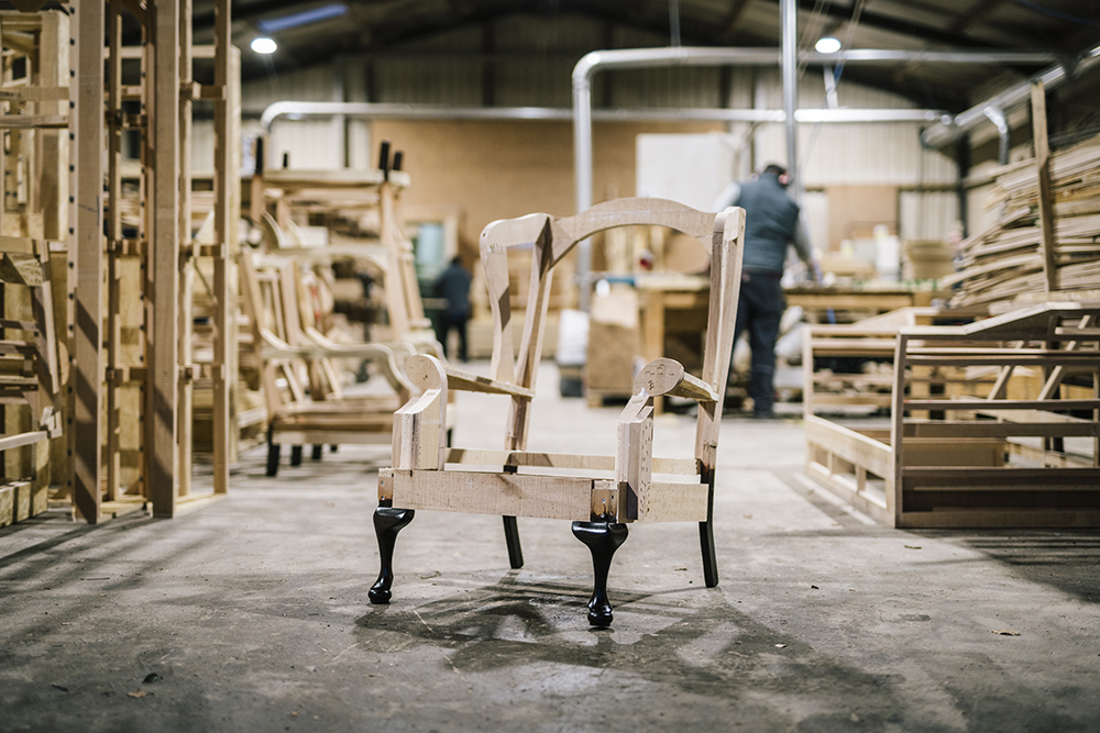 Image of Finline furniture being crafted in the Co. Laois factory