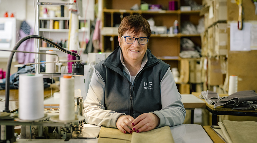 Image of one of the seamstresses at Finline