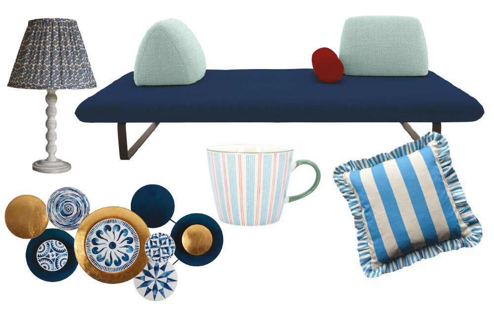 Image of new nautical trend for blue interiors