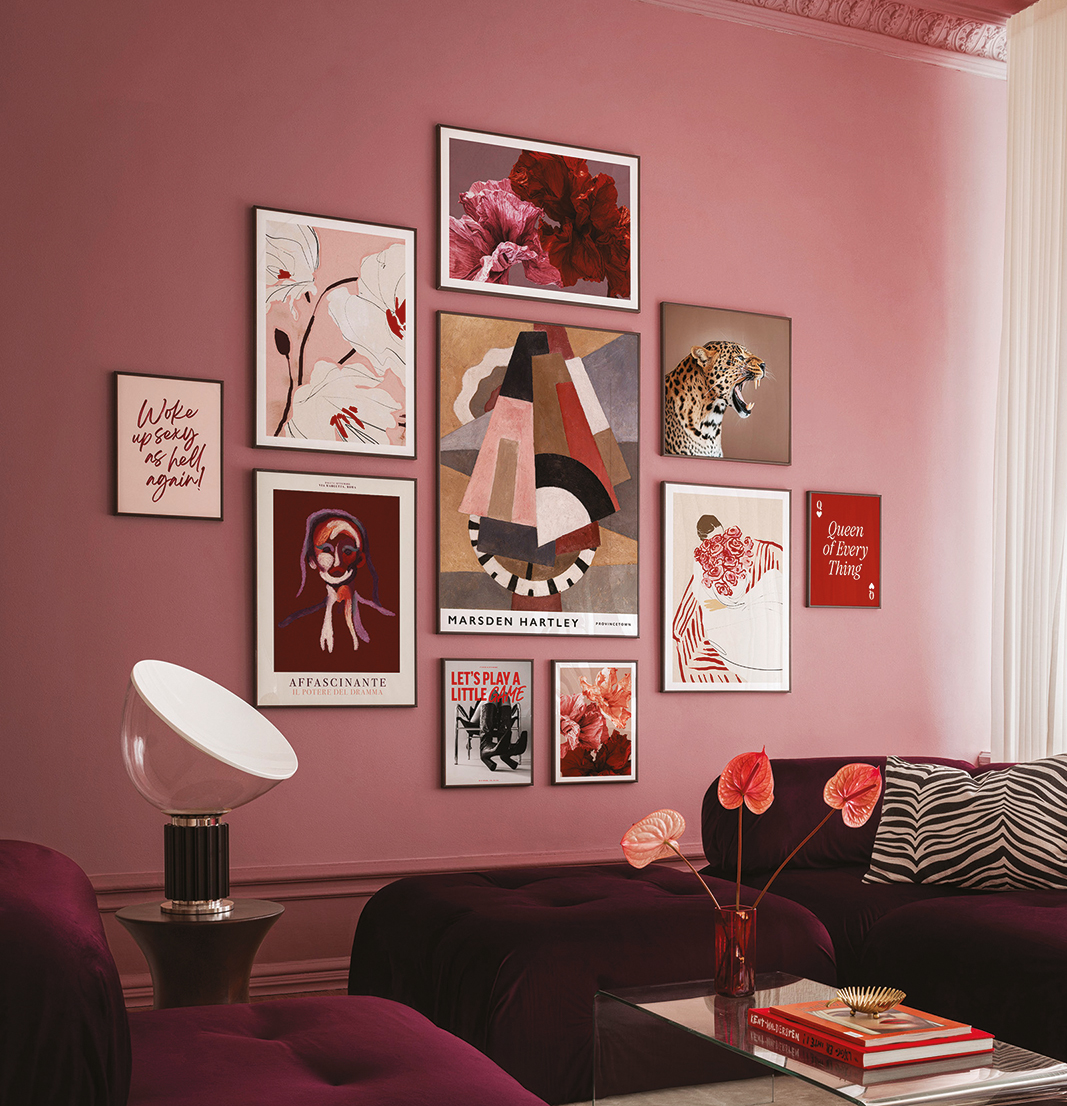 Image of focal wall of art, Vibrant Escapism AW24 Art Collection, prints, Desenio.ie