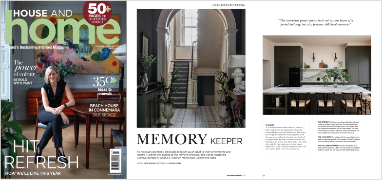 Image of a preview of features in House and Home JanuaryFebruary 25 issue