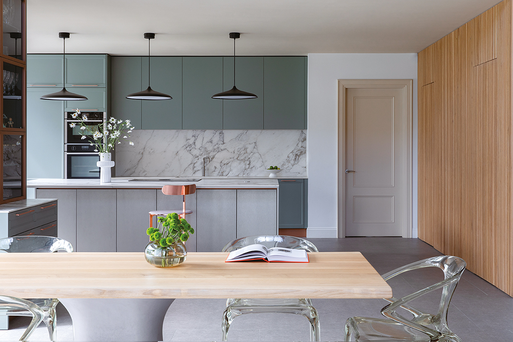 Image of the kitchen in the Stable House project designed by Ashen & Cloud