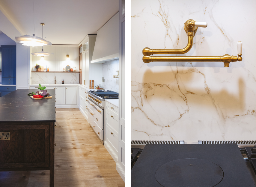 Images of the kitchen of Una Leonard featuring Dekton by Cosentino surfaces