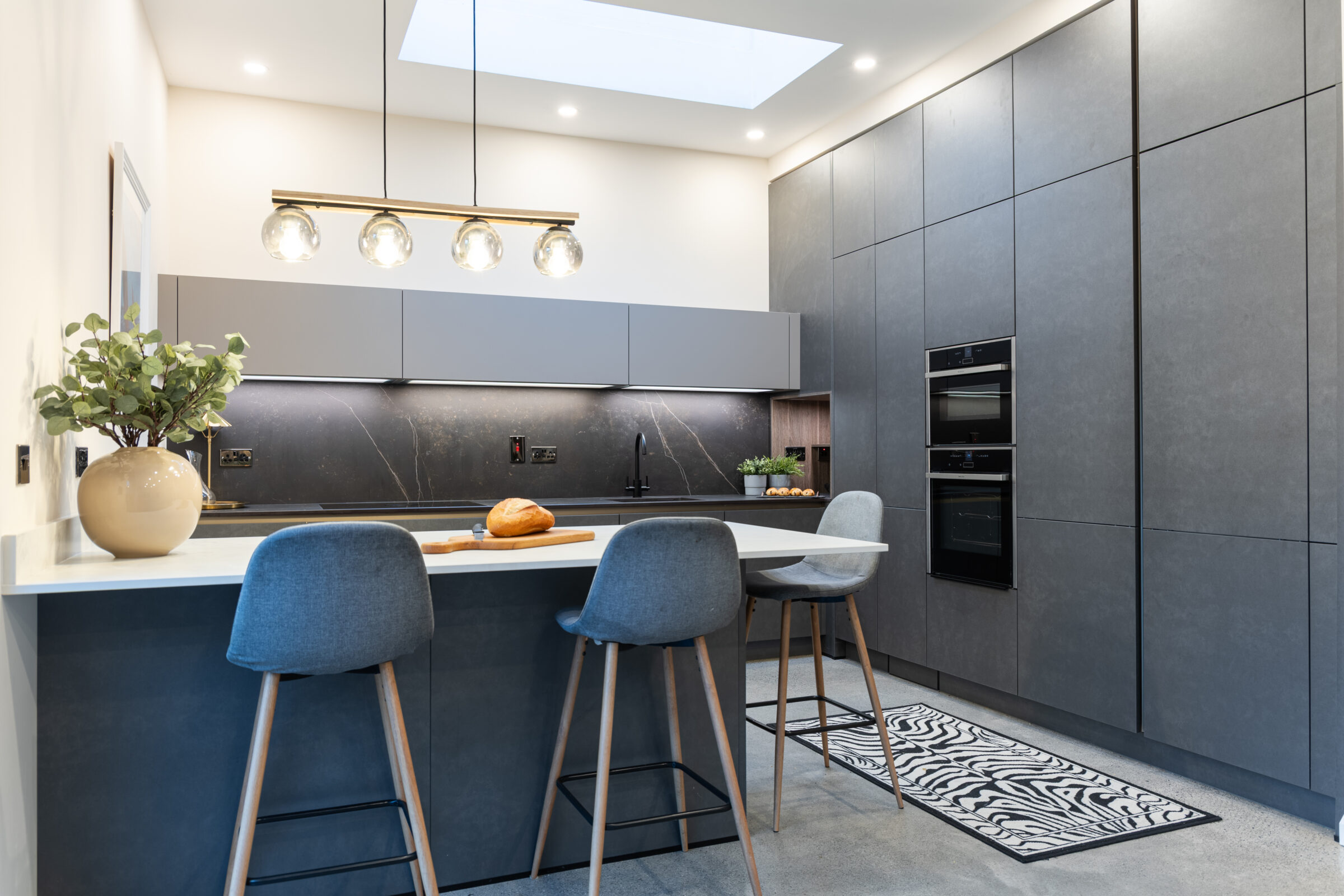 Contemporary kitchen with island