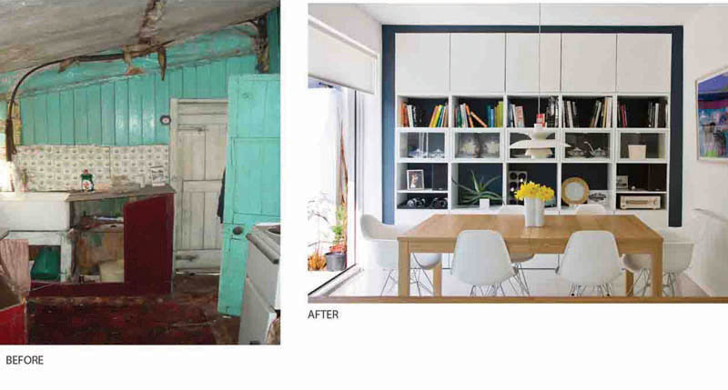 Portobello house - Kitchen before and after