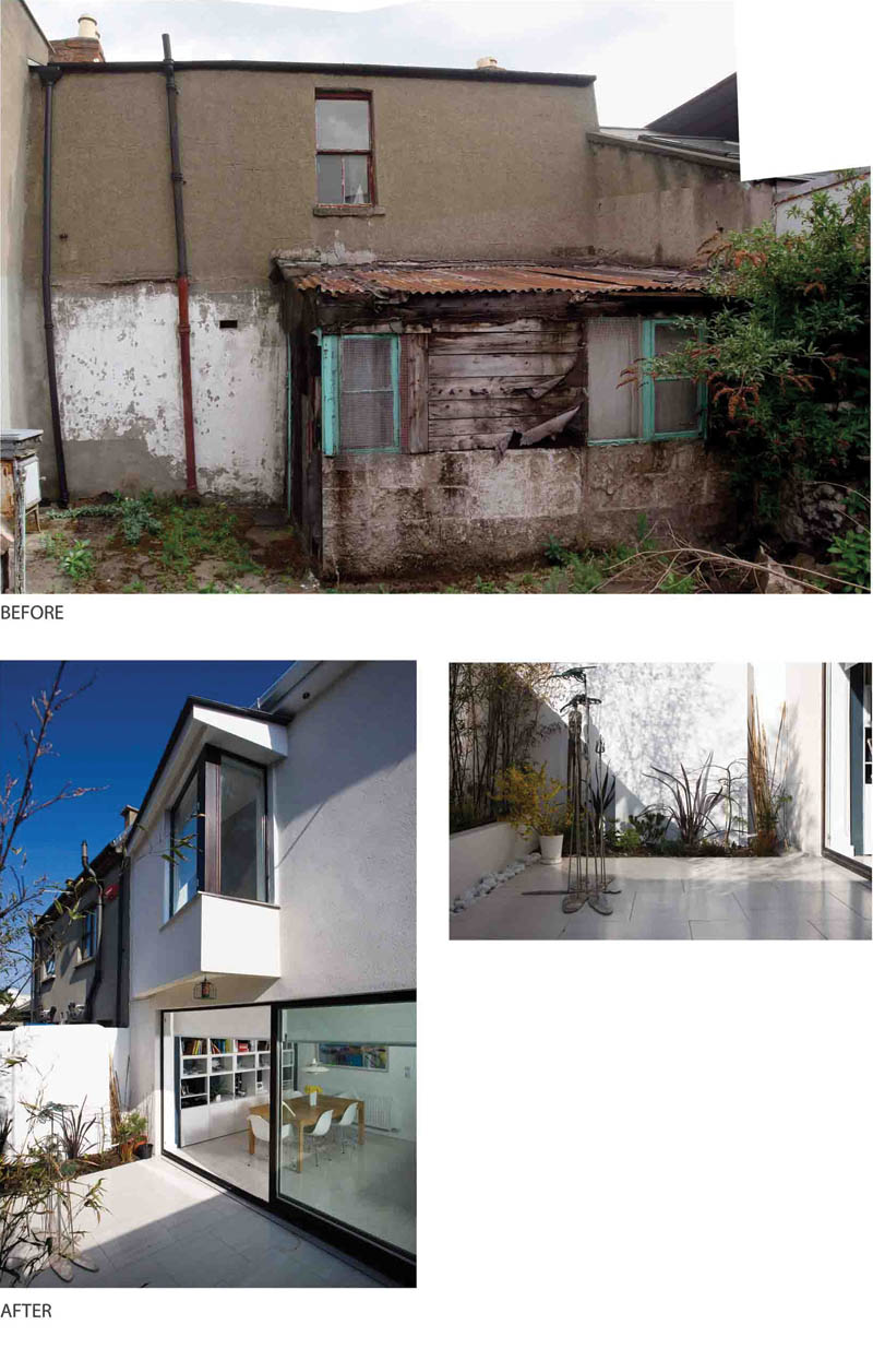 Portobello house - exterior and garden before and after