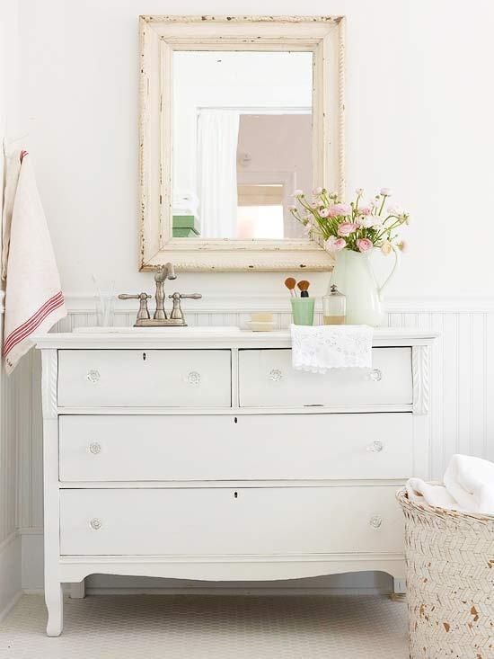 Create An Unusual Sink Vanity, Vintage Dressers Bathroom Vanity Ideas