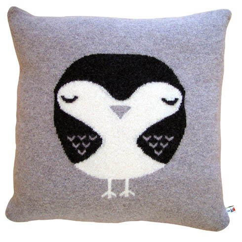 robin grey cushion by Donna Wilson