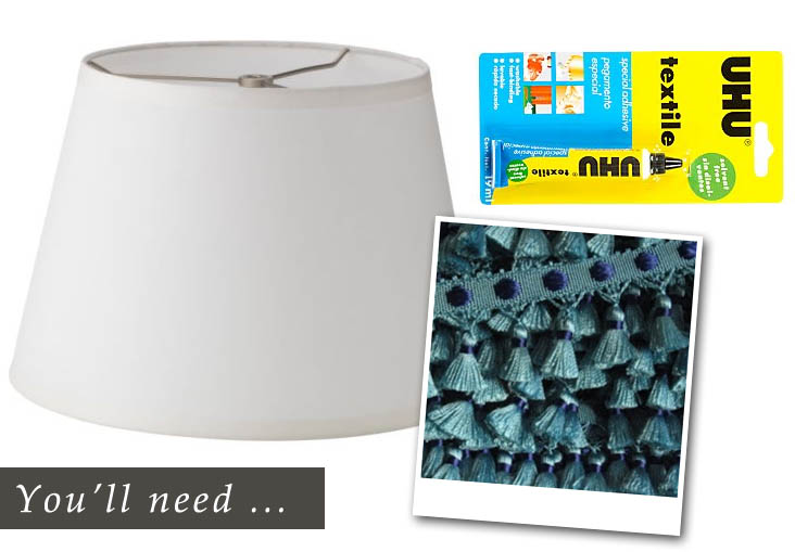 lampshade makeover - what you'll need