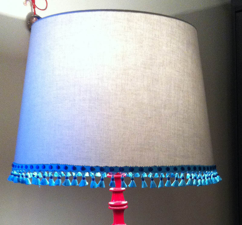 Lampshade makeover - the finished look