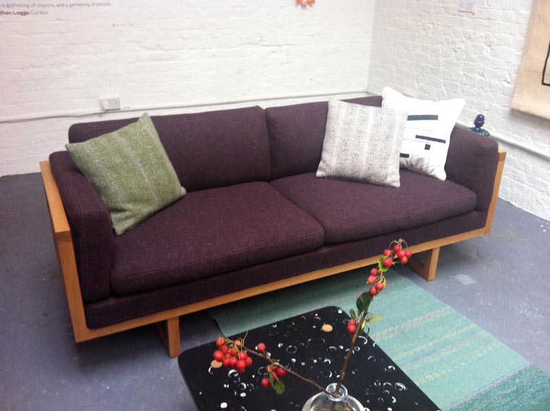 Sofa by Simon and Tadhg O'Driscoll with tweed upholstery by Molloy & Sons 