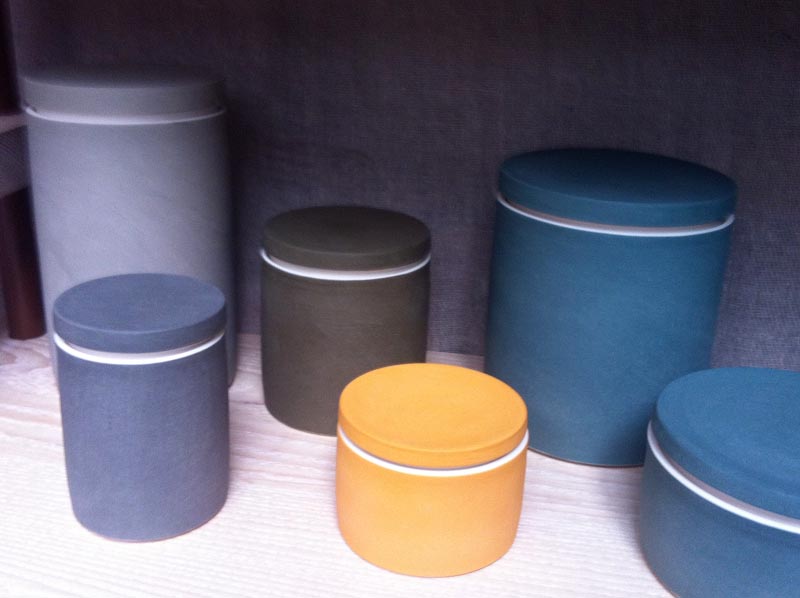 Ceramic containers by Derek Wilson