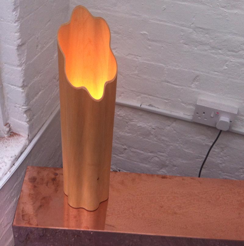 Laminated uplighter by Hugh Cummins