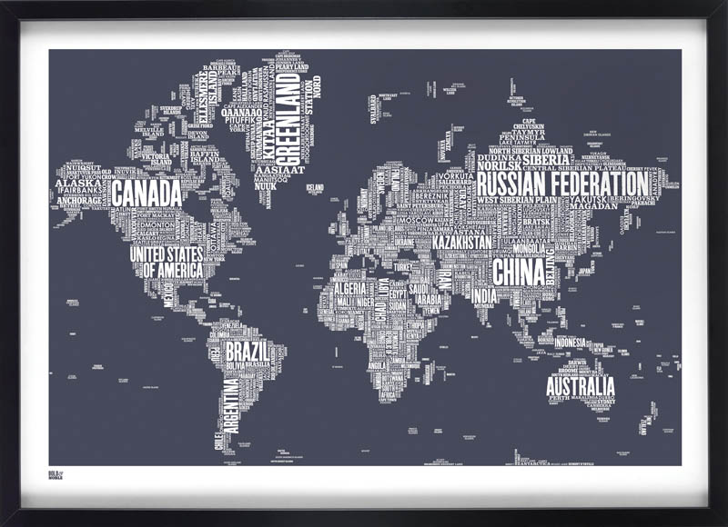 World type map, €85, Industry