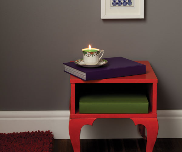 Colourful painted side table